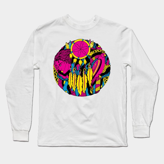 CMYK Dream Falcon Long Sleeve T-Shirt by kenallouis